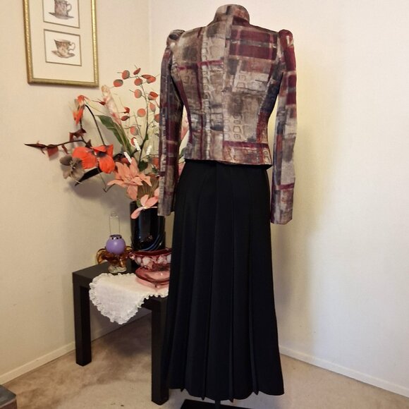 NWT Simon Chang Purple Multicolor Double-Breasted Blazer Jacket 6 S - Picture 8 of 14